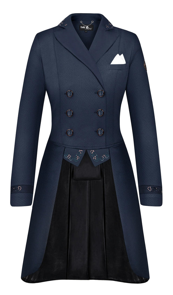 Fair Play Dorothee Comfi-Mesh Tailcoat Navy With Rosegold