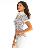 Goode Rider Luxe Show Shirt in White Graphic