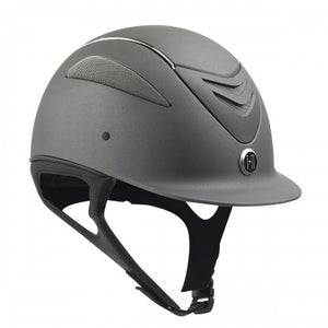 One K Defender Chrome Stripe Helmet in Grey Matte