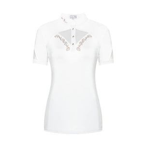 Cathrine Competition Shirt White Rosegold