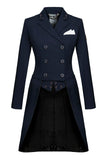 Fair Play Dorothee Comfinat-Tech Tailcoat Navy with Rosegold