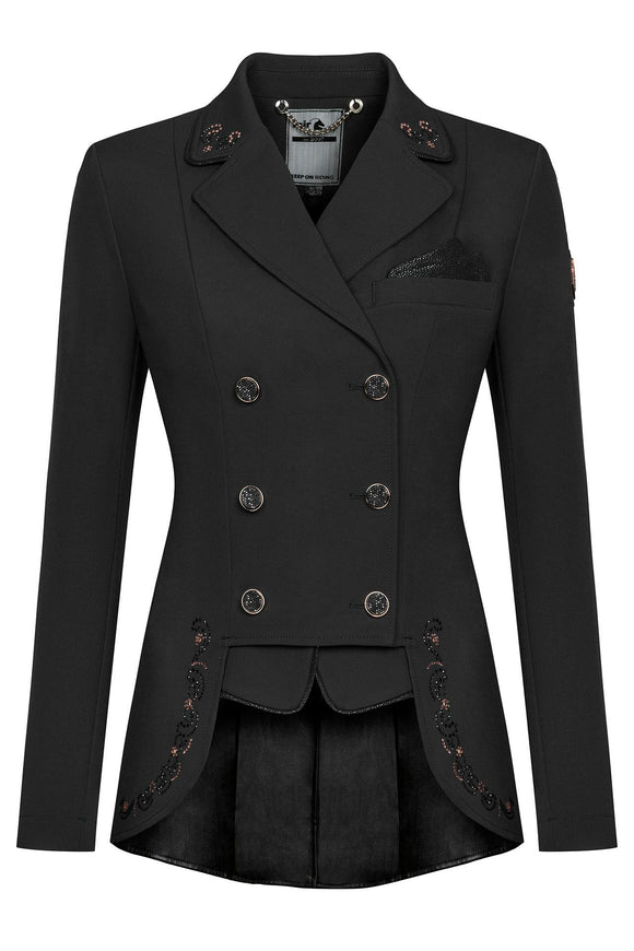 Fair Play Lexim Chic Comfinat-tech Short Tail Coat Black Rosegold