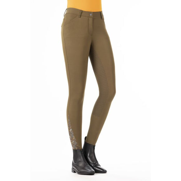 HKM Allure Full Seat Breeches in Olive