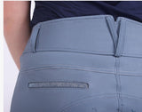 QHP Maxime Full Grip Breeches Steel Blue
