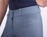 QHP Maxime Full Grip Breeches Steel Blue