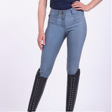 QHP Maxime Full Grip Breeches Steel Blue