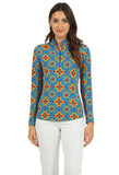 Ibkul  Scarlet Blue Sun Shirt
